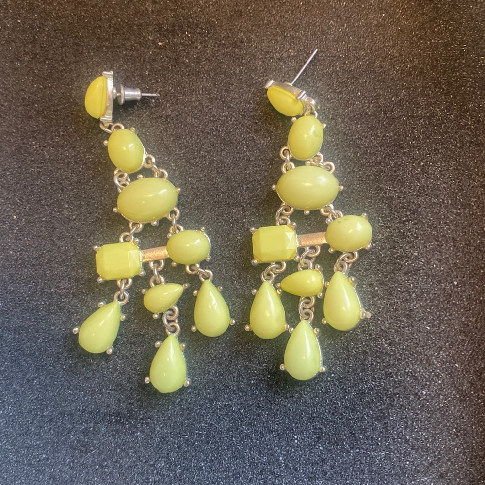 Yellow Statement Drop Earrings